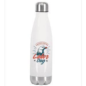 United States Labor Day Eagle Stainless Steel Insulated Water Bottle