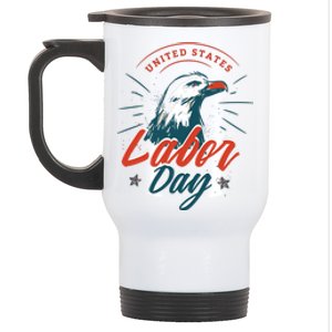 United States Labor Day Eagle Stainless Steel Travel Mug