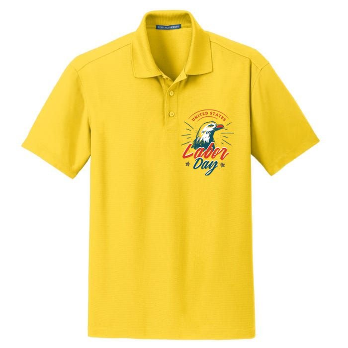 United States Labor Day Eagle Dry Zone Grid Polo