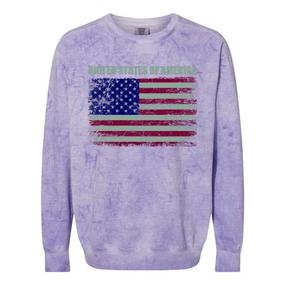 United States Of America Colorblast Crewneck Sweatshirt