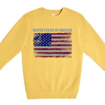 United States Of America Premium Crewneck Sweatshirt