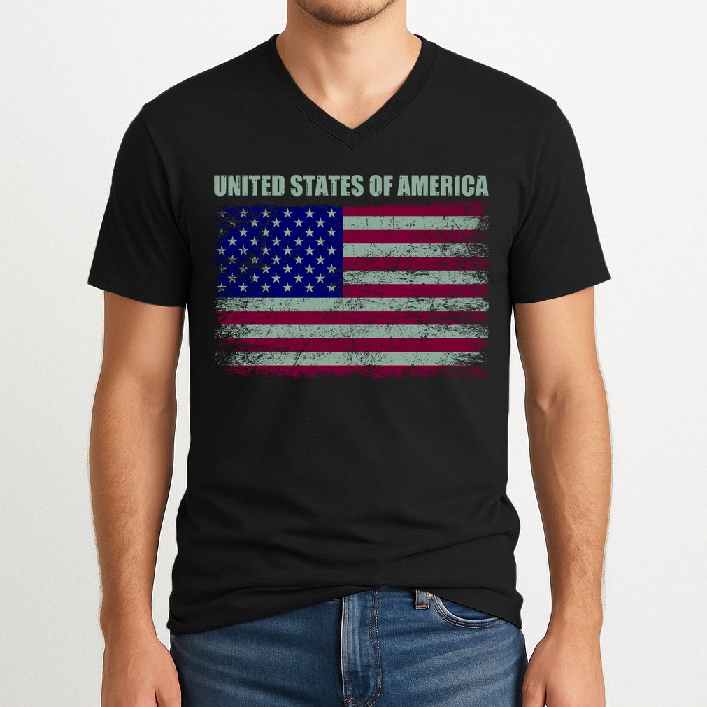United States Of America V-Neck T-Shirt