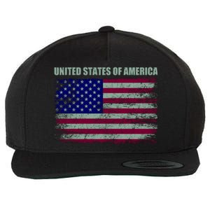 United States Of America Wool Snapback Cap