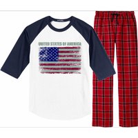 United States Of America Raglan Sleeve Pajama Set