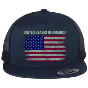 United States Of America Flat Bill Trucker Hat