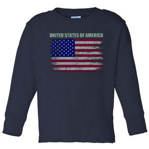 United States Of America Toddler Long Sleeve Shirt