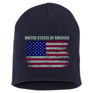 United States Of America Short Acrylic Beanie