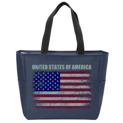 United States Of America Zip Tote Bag