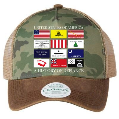 United States Of America A History Of Defiance  Legacy Tie Dye Trucker Hat