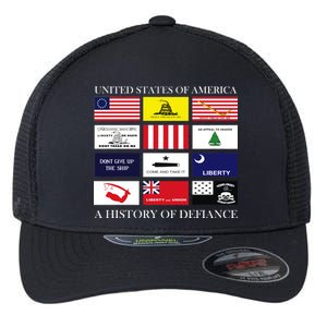 United States Of America A History Of Defiance  Flexfit Unipanel Trucker Cap