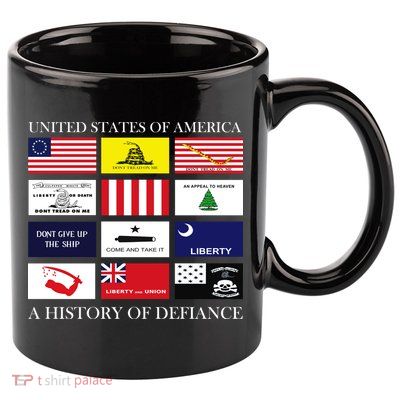 United States Of America A History Of Defiance  11oz C Handle Ceramic Mug