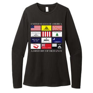 United States Of America A History Of Defiance  Womens CVC Long Sleeve Shirt