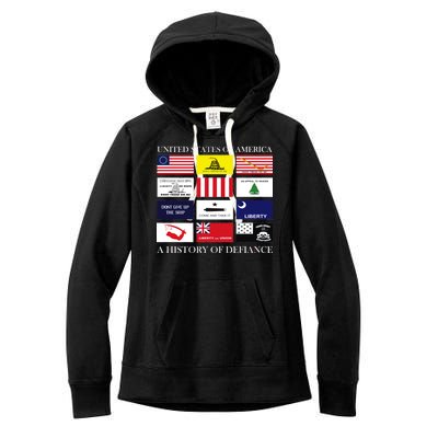 United States Of America A History Of Defiance  Women's Fleece Hoodie