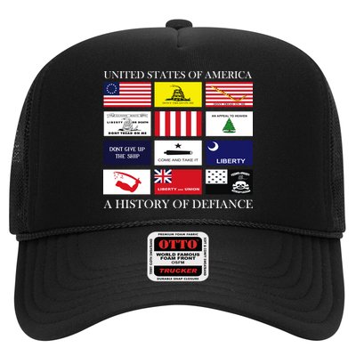 United States Of America A History Of Defiance  Trucker Hat