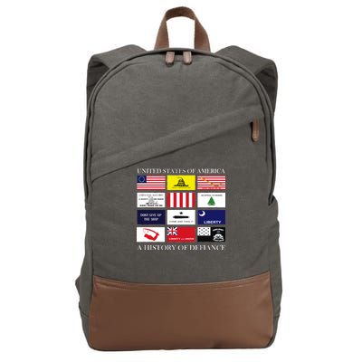 United States Of America A History Of Defiance  Cotton Canvas Backpack