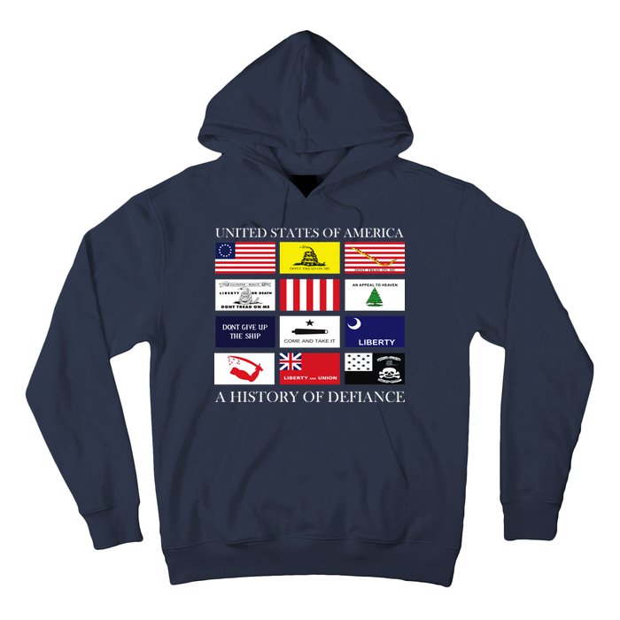 United States Of America A History Of Defiance  Hoodie