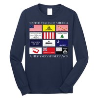 United States Of America A History Of Defiance  Long Sleeve Shirt