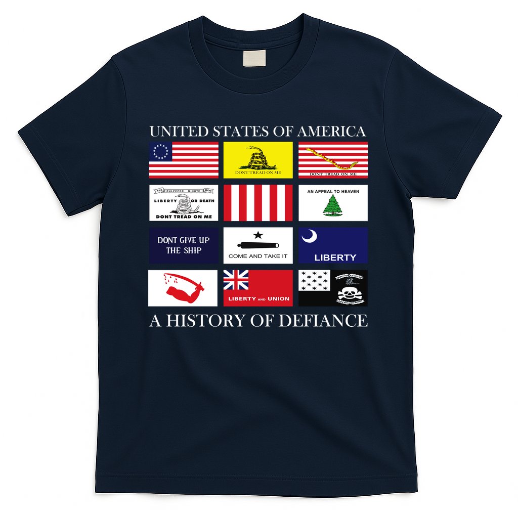 United States Of America A History Of Defiance  T-Shirt