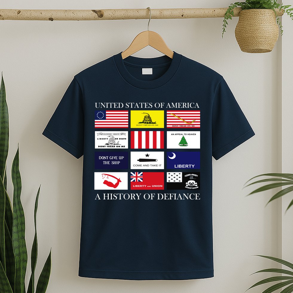 United States Of America A History Of Defiance  T-Shirt