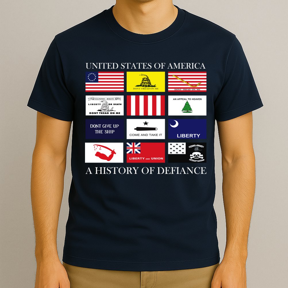 United States Of America A History Of Defiance  T-Shirt