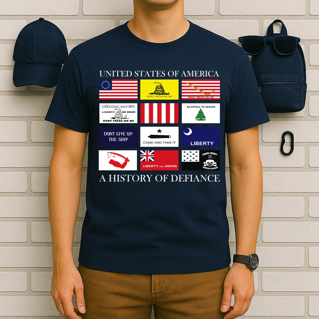 United States Of America A History Of Defiance  T-Shirt