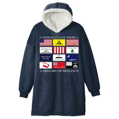 United States Of America A History Of Defiance  Hooded Wearable Blanket