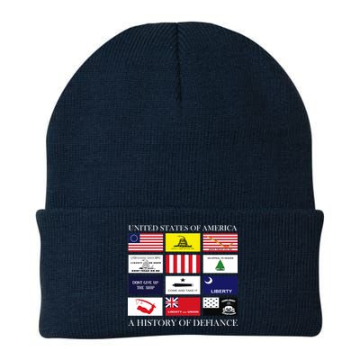 United States Of America A History Of Defiance  Knit Cap Winter Beanie