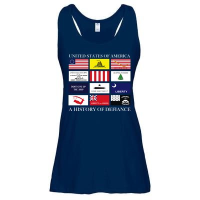 United States Of America A History Of Defiance  Ladies Essential Flowy Tank