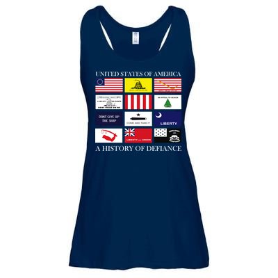 United States Of America A History Of Defiance  Ladies Essential Flowy Tank