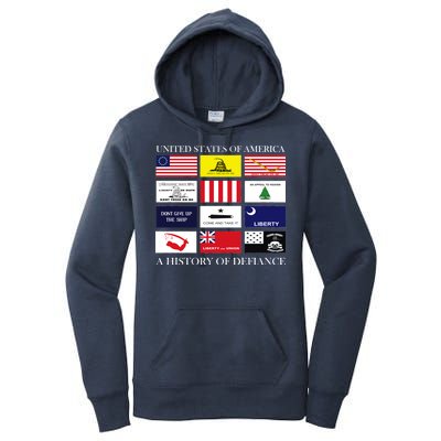 United States Of America A History Of Defiance  Women's Pullover Hoodie