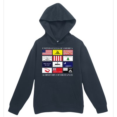 United States Of America A History Of Defiance  Urban Pullover Hoodie