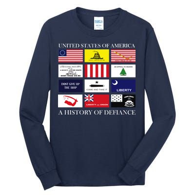 United States Of America A History Of Defiance  Tall Long Sleeve T-Shirt