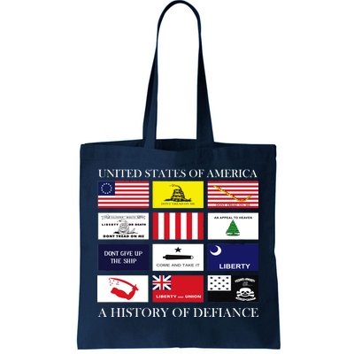 United States Of America A History Of Defiance  Tote Bag