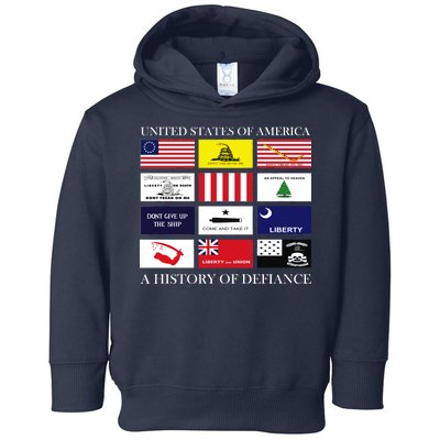 United States Of America A History Of Defiance  Toddler Hoodie