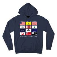 United States Of America A History Of Defiance  Tall Hoodie