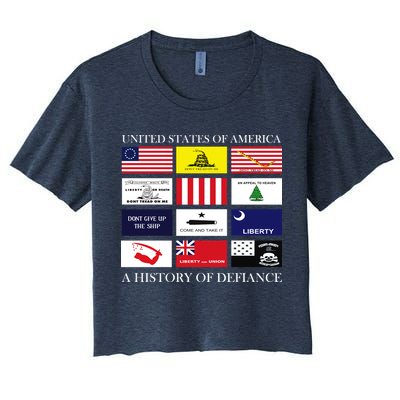 United States Of America A History Of Defiance  Crop Top