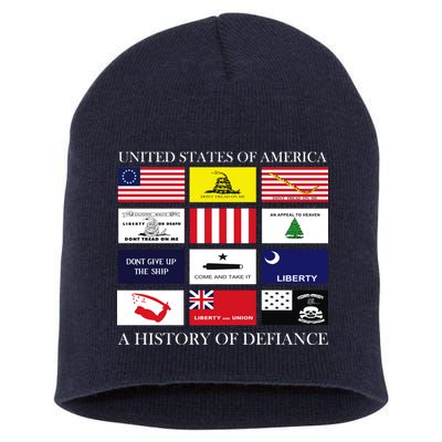 United States Of America A History Of Defiance  Short Acrylic Beanie