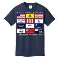 United States Of America A History Of Defiance  Kids T-Shirt