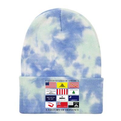 United States Of America A History Of Defiance  Tie Dye 12in Knit Beanie