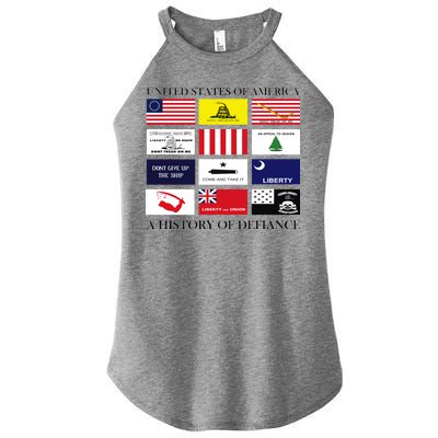 United States Of America A History Of Defiance  Women's Perfect Tri Rocker Tank