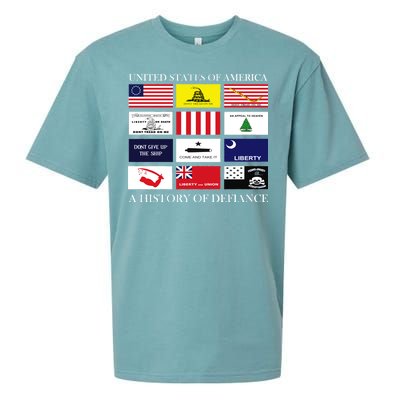 United States Of America A History Of Defiance  Sueded Cloud Jersey T-Shirt