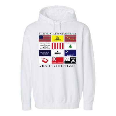 United States Of America A History Of Defiance  Garment-Dyed Fleece Hoodie