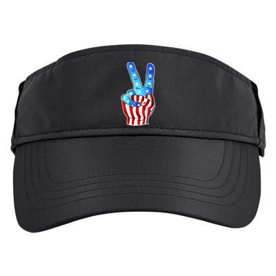 United States of America Peace Flag Stars Adult Drive Performance Visor