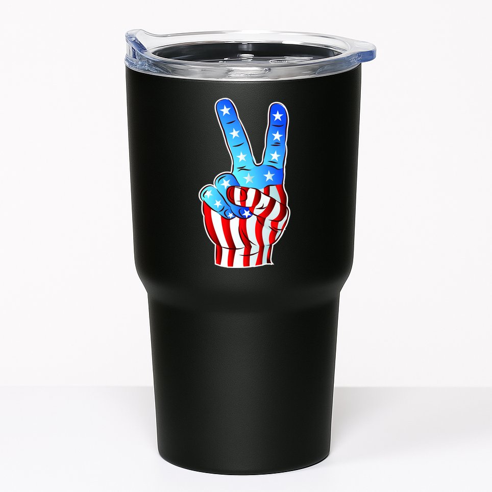 United States of America Peace Flag Stars Tumbler