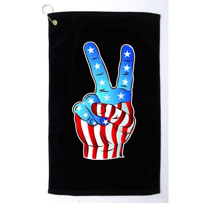 United States of America Peace Flag Stars Golf Towel
