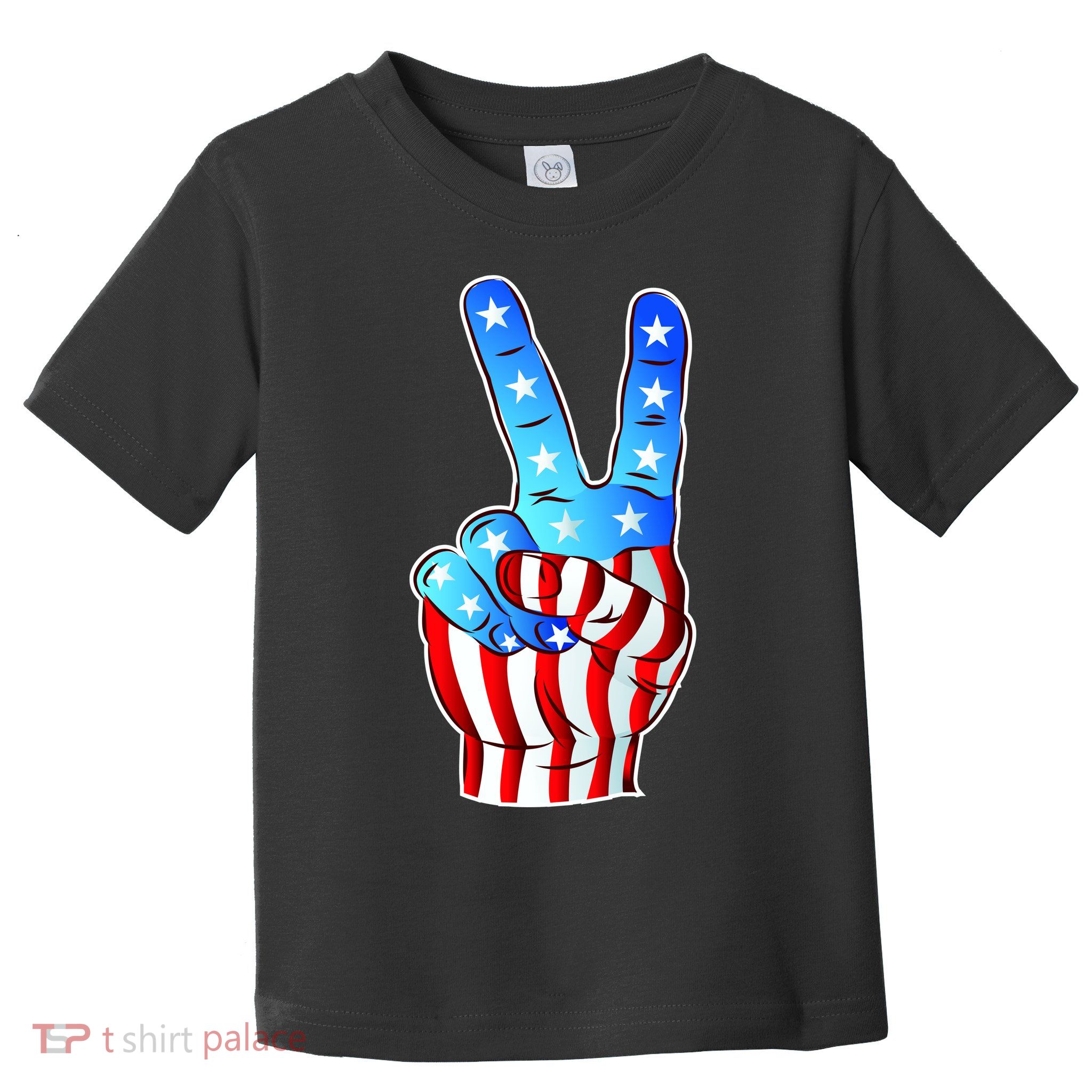 United States of America Peace Flag Stars Toddler T-Shirt