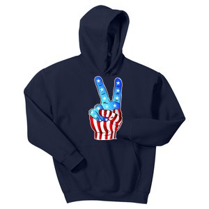 United States of America Peace Flag Stars Kids Hoodie