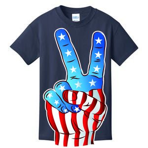 United States of America Peace Flag Stars Kids T-Shirt