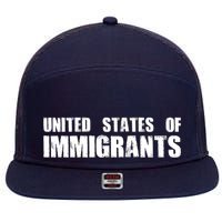 United States of Immigrants American Citizen 7 Panel Mesh Trucker Snapback Hat