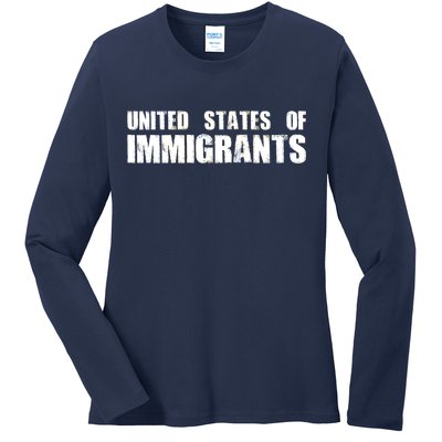 United States of Immigrants American Citizen Ladies Long Sleeve Shirt